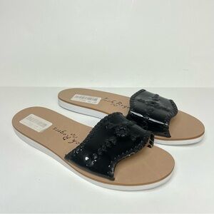 Jack Rogers Leather Sanibel Sandal Slides Mules Sz 8